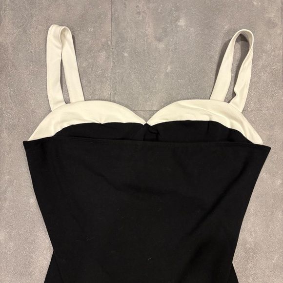 REFORMATION Nelle Black & White Midi Tank Dress Size Large NWT - Picture 4 of 12